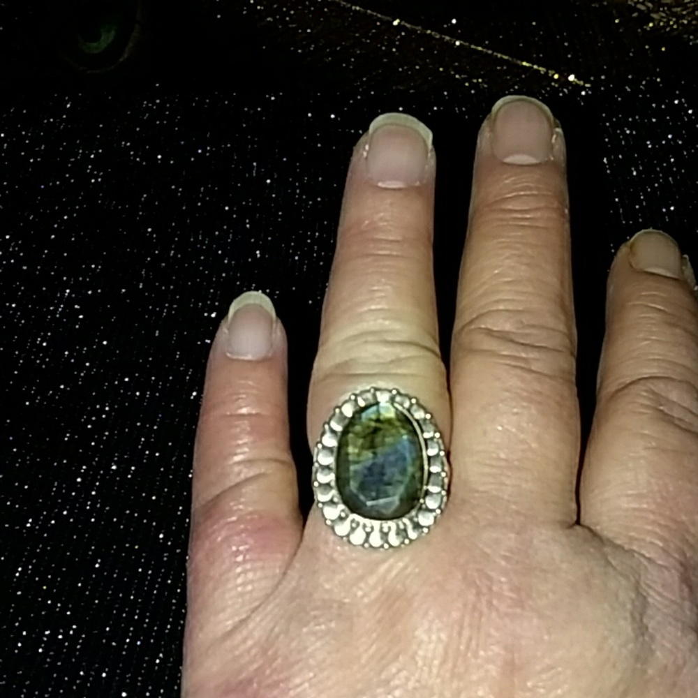 Labradorite ring 925 - Picture 3 of 6